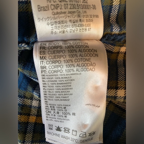 Men XL, Quiksilver Flannel Retail: $66 - Picture 8 of 8